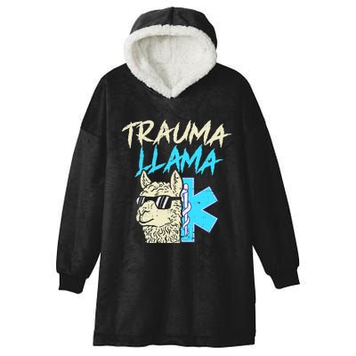 Trauma Llama K Funny Alpaca Llama Snake Hooded Wearable Blanket