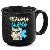Trauma Llama K Funny Alpaca Llama Snake 15oz Campfire Ceramic Mug