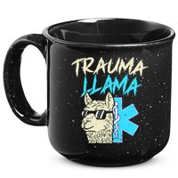 Trauma Llama K Funny Alpaca Llama Snake 15oz Campfire Ceramic Mug
