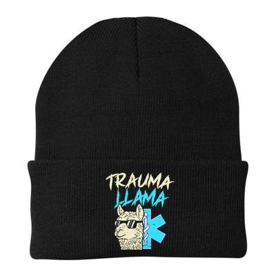 Trauma Llama K Funny Alpaca Llama Snake Beanie