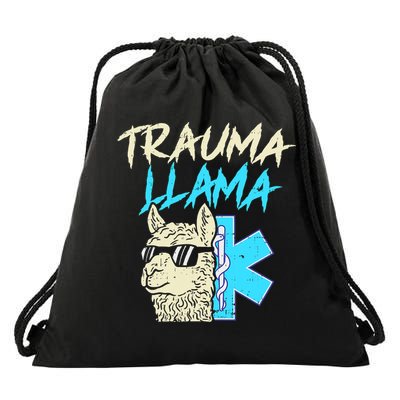 Trauma Llama K Funny Alpaca Llama Snake Drawstring Bag