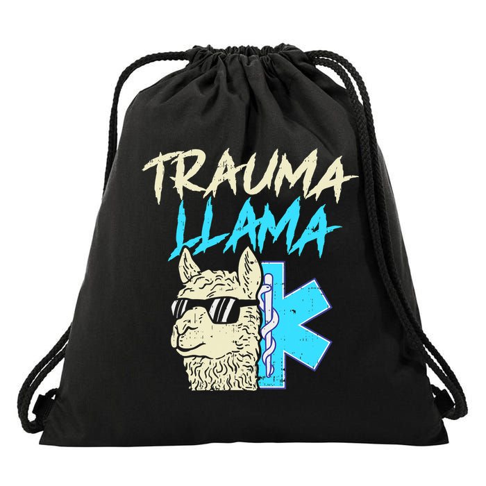 Trauma Llama K Funny Alpaca Llama Snake Drawstring Bag