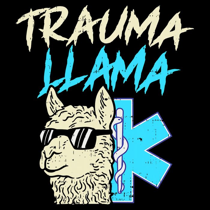 Trauma Llama K Funny Alpaca Llama Snake Drawstring Bag