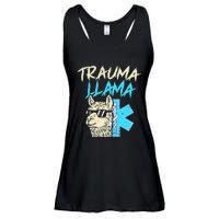 Trauma Llama K Funny Alpaca Llama Snake Ladies Essential Flowy Tank