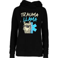 Trauma Llama K Funny Alpaca Llama Snake Womens Funnel Neck Pullover Hood