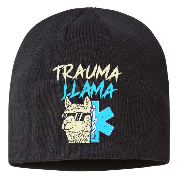 Trauma Llama K Funny Alpaca Llama Snake Sustainable Beanie