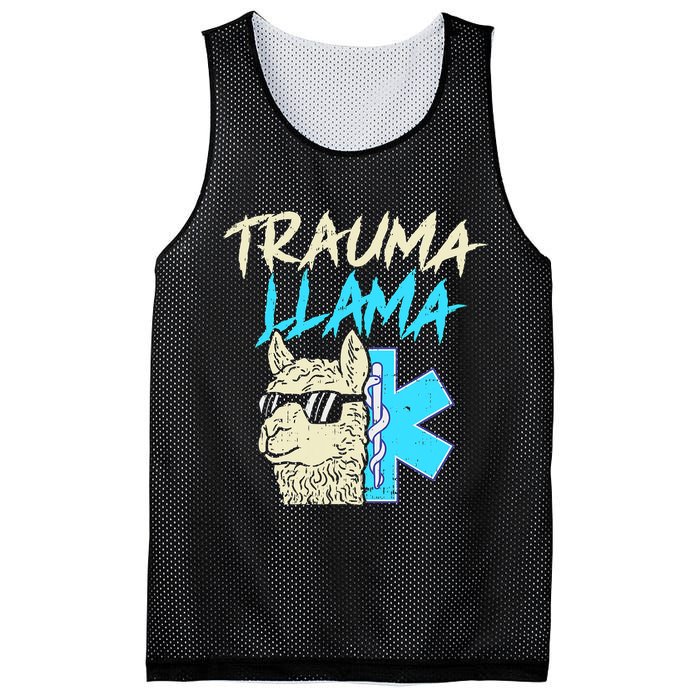 Trauma Llama K Funny Alpaca Llama Snake Mesh Reversible Basketball Jersey Tank