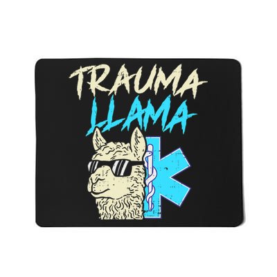 Trauma Llama K Funny Alpaca Llama Snake Mousepad