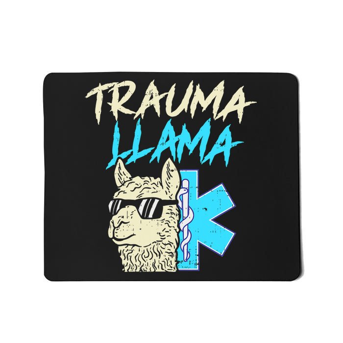 Trauma Llama K Funny Alpaca Llama Snake Mousepad