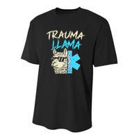 Trauma Llama K Funny Alpaca Llama Snake Youth Performance Sprint T-Shirt