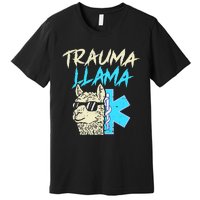 Trauma Llama K Funny Alpaca Llama Snake Premium T-Shirt