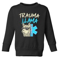 Trauma Llama K Funny Alpaca Llama Snake Toddler Sweatshirt