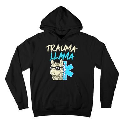 Trauma Llama K Funny Alpaca Llama Snake Tall Hoodie