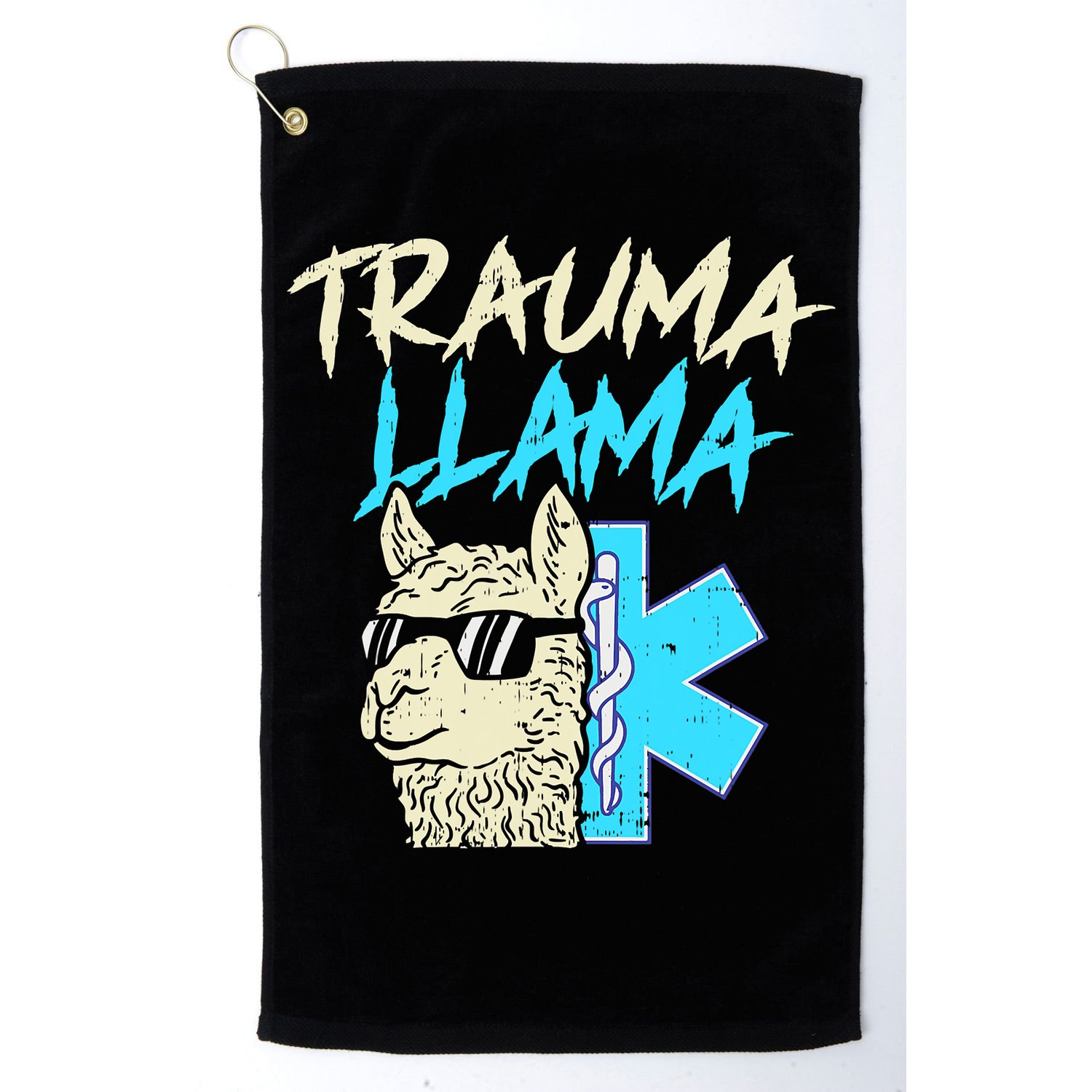 Trauma Llama K Funny Alpaca Llama Snake Golf Towel