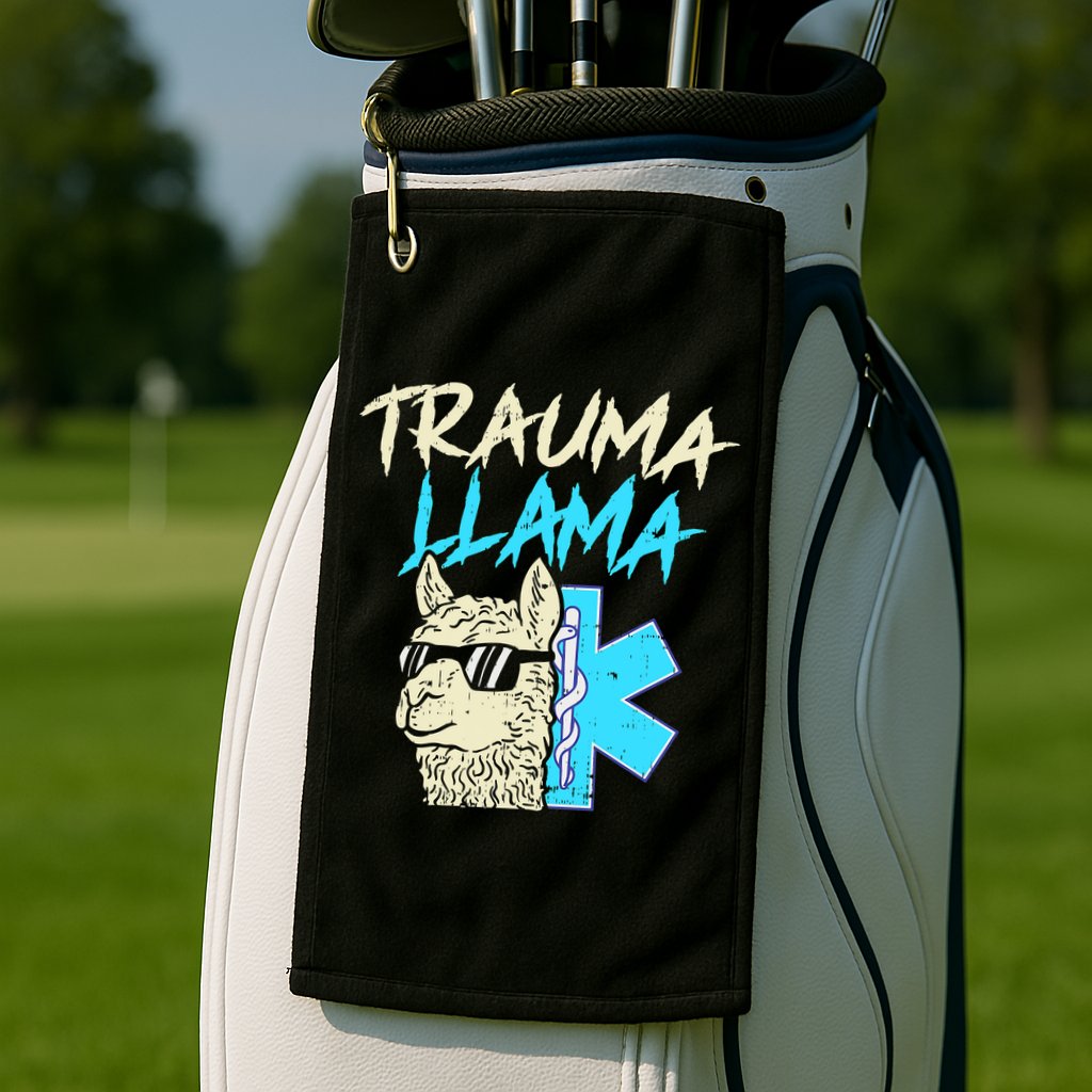 Trauma Llama K Funny Alpaca Llama Snake Golf Towel