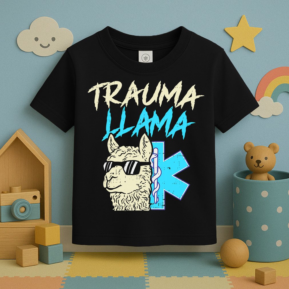 Trauma Llama K Funny Alpaca Llama Snake Toddler T-Shirt