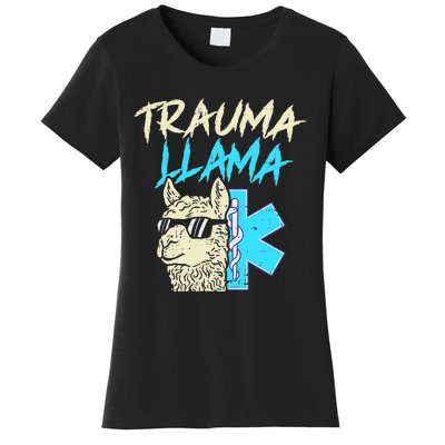 Trauma Llama K Funny Alpaca Llama Snake Women's T-Shirt