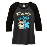 Trauma Llama K Funny Alpaca Llama Snake Women's Tri-Blend 3/4-Sleeve Raglan Shirt