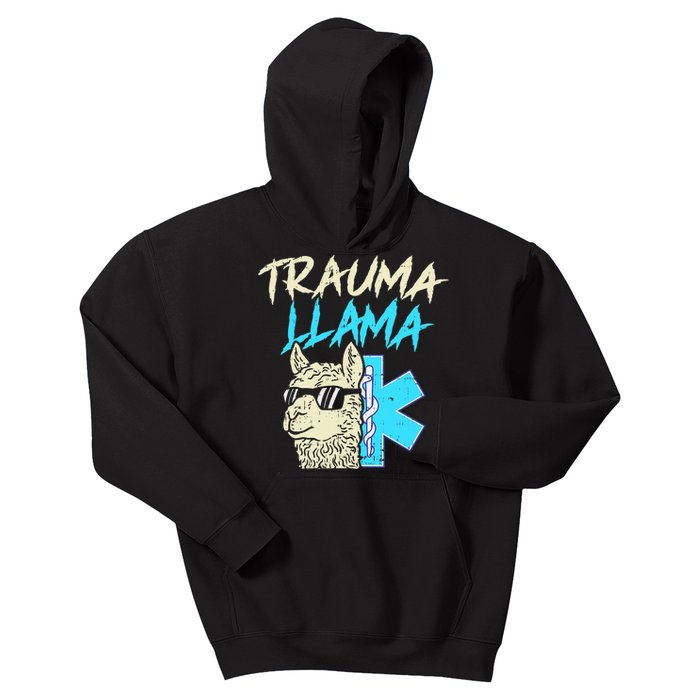 Trauma Llama K Funny Alpaca Llama Snake Kids Hoodie