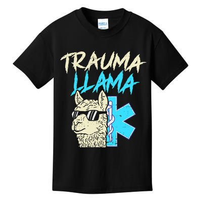Trauma Llama K Funny Alpaca Llama Snake Kids T-Shirt