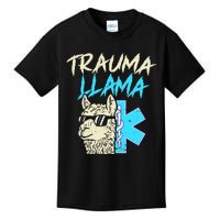 Trauma Llama K Funny Alpaca Llama Snake Kids T-Shirt