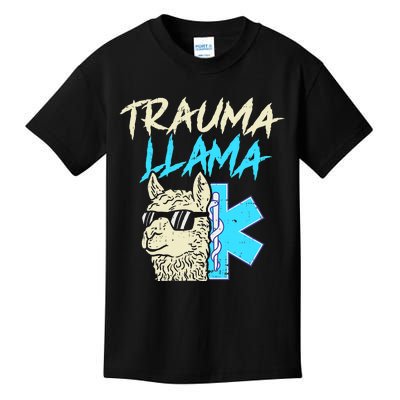 Trauma Llama K Funny Alpaca Llama Snake Kids T-Shirt