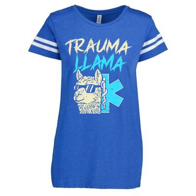 Trauma Llama K Funny Alpaca Llama Snake Enza Ladies Jersey Football T-Shirt