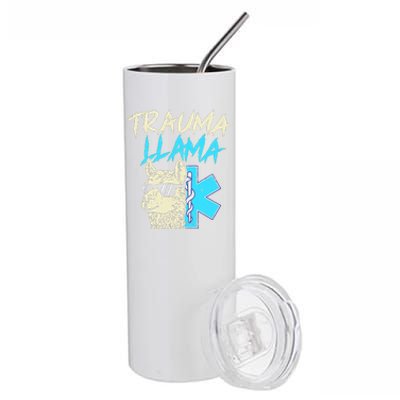 Trauma Llama K Funny Alpaca Llama Snake Stainless Steel Tumbler