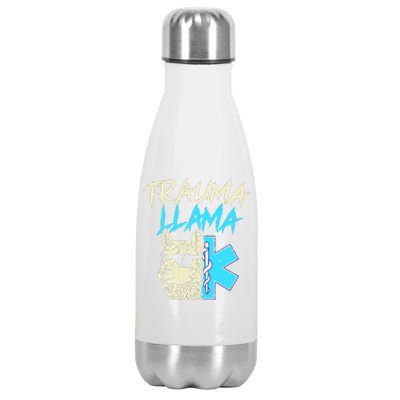 Trauma Llama K Funny Alpaca Llama Snake Stainless Steel Insulated Water Bottle