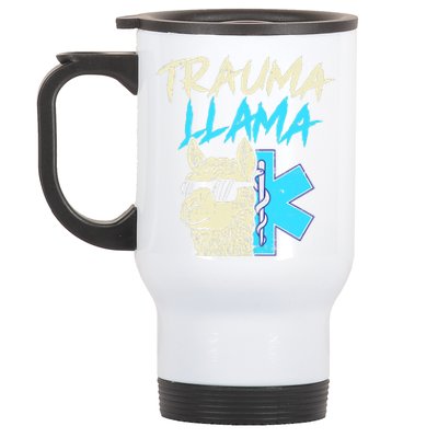 Trauma Llama K Funny Alpaca Llama Snake Stainless Steel Travel Mug