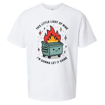 This Little Lightof Mine Lil Dumpster Fire Funny Sueded Cloud Jersey T-Shirt