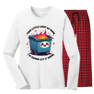 This Little Light Of Mine Im Gonna Let It Shine Christmas Women's Long Sleeve Flannel Pajama Set 