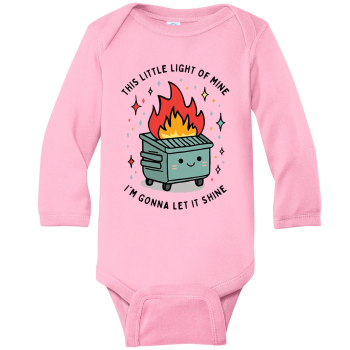 This Little Lightof Mine Lil Dumpster Fire Baby Long Sleeve Bodysuit