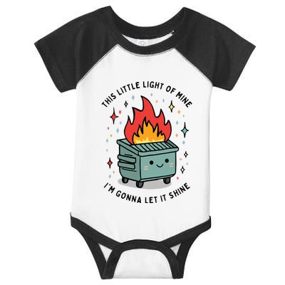 This Little Lightof Mine Lil Dumpster Fire Infant Baby Jersey Bodysuit