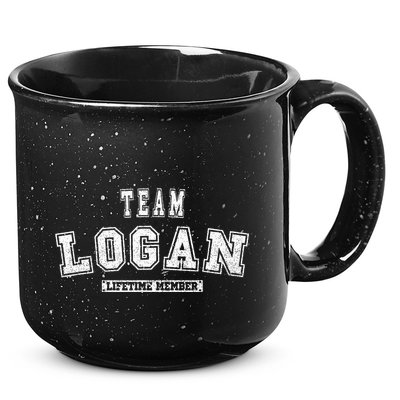 Team Logan Lifetime Member Family Last Name 15oz Campfire Ceramic Mug