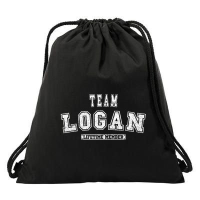 Team Logan Lifetime Member Family Last Name Drawstring Bag
