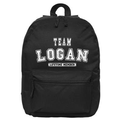 Team Logan Lifetime Member Family Last Name 16 in Basic Backpack