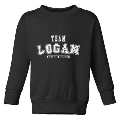 Team Logan Lifetime Member Family Last Name Toddler Sweatshirt