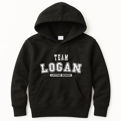 Team Logan Lifetime Member Family Last Name Kids Hoodie