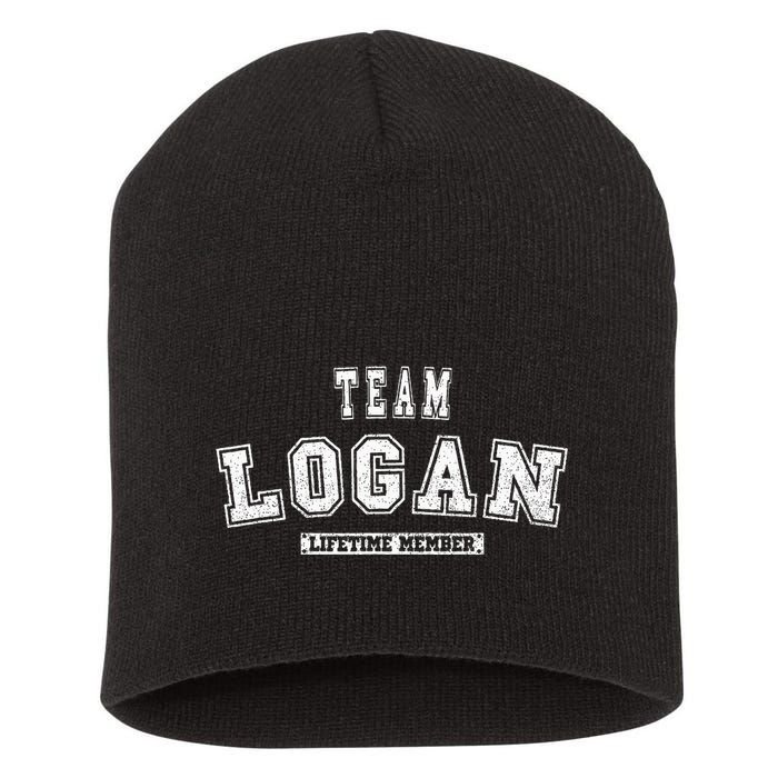 Team Logan Lifetime Member Family Last Name Short Acrylic Beanie