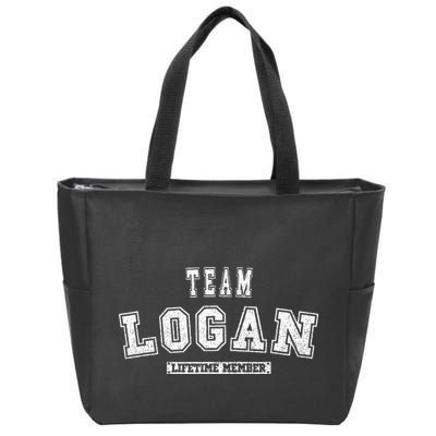 Team Logan Lifetime Member Family Last Name Zip Tote Bag