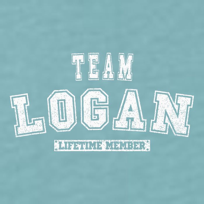 Team Logan Lifetime Member Family Last Name Sueded Cloud Jersey T-Shirt
