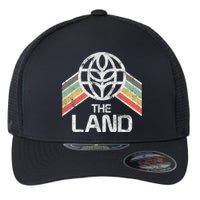 The Land Logo Distressed In Vintage Retro Style Flexfit Unipanel Trucker Cap