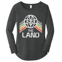 The Land Logo Distressed In Vintage Retro Style Women's Perfect Tri Tunic Long Sleeve Shirt