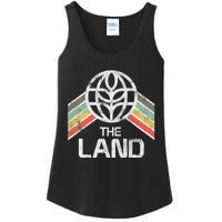 The Land Logo Distressed In Vintage Retro Style Ladies Essential Tank