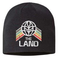 The Land Logo Distressed In Vintage Retro Style Sustainable Beanie