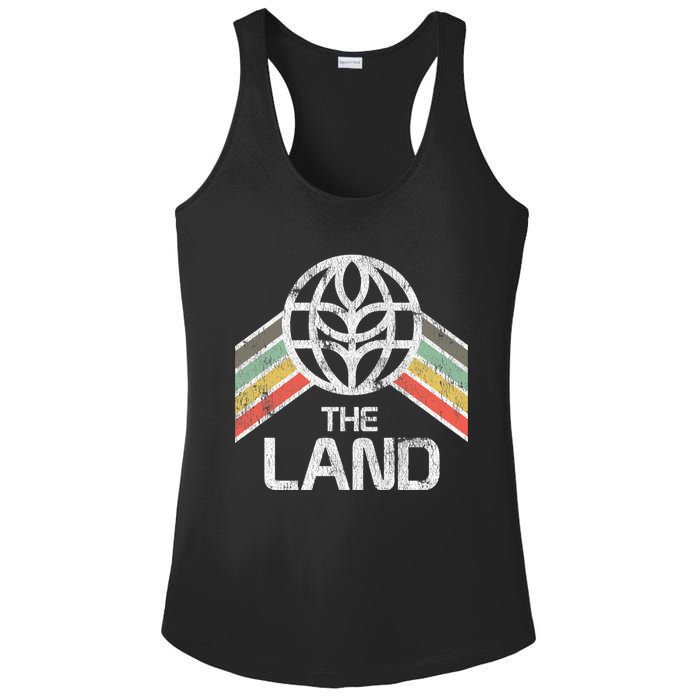 The Land Logo Distressed In Vintage Retro Style Ladies PosiCharge Competitor Racerback Tank