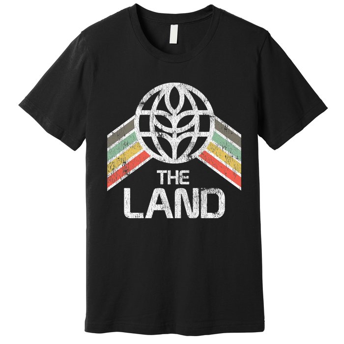 The Land Logo Distressed In Vintage Retro Style Premium T-Shirt