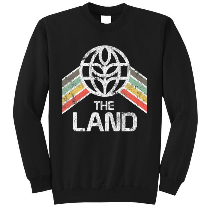 The Land Logo Distressed In Vintage Retro Style Tall Sweatshirt