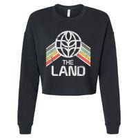 The Land Logo Distressed In Vintage Retro Style Cropped Pullover Crew